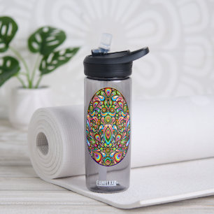Paasei Psychedelisch Design Kids Biologisch T-shir Waterfles