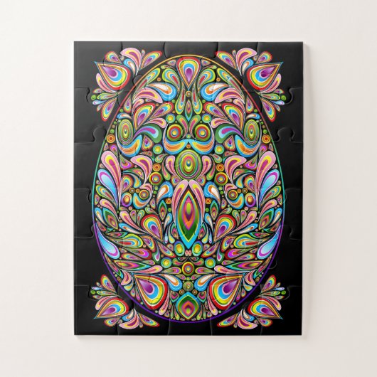 Paasei Psychedelisch Ontwerp Legpuzzel (Verticaal)