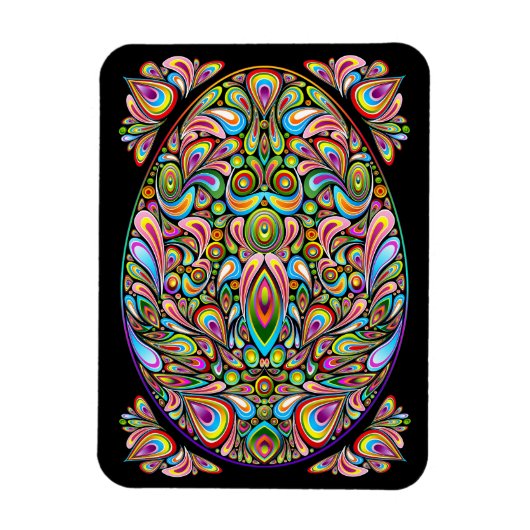 Paasei Psychedelisch Ontwerp Magneet (Verticaal)