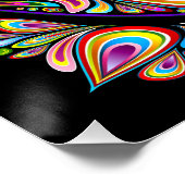 Paasei Psychedelisch Ontwerp Perfect Poster (Hoek)