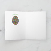 Paasei Psychodelisch Design Kids Biologisch T-shir Kaart (Binnen)
