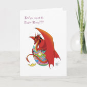 Paasei Rode draak Feestdagen Kaart (Voorkant)