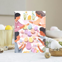 Paasei Schilderen | Handgeschilderd Aquarel Pasen Feestdagenkaart