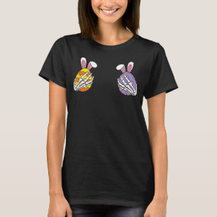 Paasei Skelet BoobHands Pasen Vrouwen Meisje T-shirt