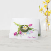 Paasei-snoep in het vogelnest kaart (Gele Bloem)