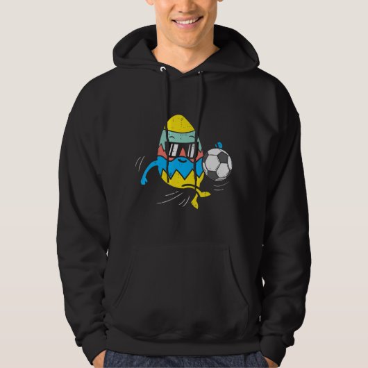 Paasei Spelen Voetbal Schattig Football Sport Mann Hoodie (Voorkant)