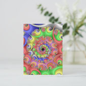 Paasei spiraal fractal feestdagenkaart (Staand voorkant)