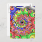 Paasei spiraal fractal feestdagenkaart (Voorkant / Achterkant)