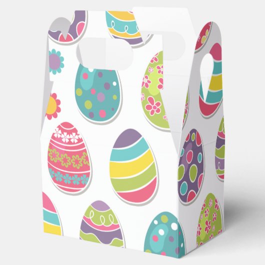Paasei thema gunst dozen | gevelstijl bedankdoosjes (Geopend)
