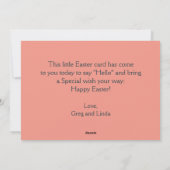 paasei trein op maat Pasen Feestdagenkaart (Achterkant)