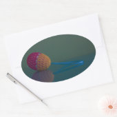 Paasei Vakantie Blauwe en Groene Ovale Sticker (Envelop)