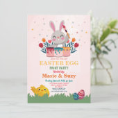 Paasei Verf Partij uitnodigen Versier Eieren Kaart (Staand voorkant)