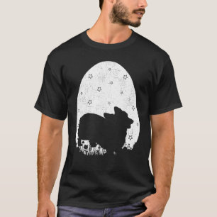 Paasei Vintage Retro Stijl Corgi Hond Pasen T-shirt