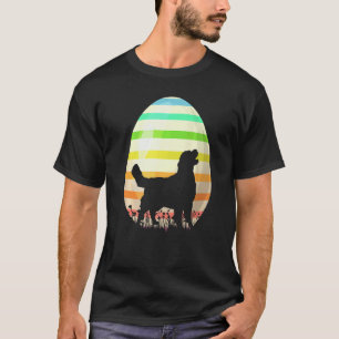Paasei Vintage Stijl Goud Retriever Hond Oost T-shirt