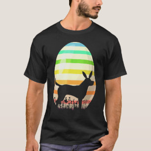 Paasei Vintage stijl Labrador Retriever hond E T-shirt