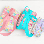 Paasei Waterverf konijnenlentepatroon Inpakpapier Vel