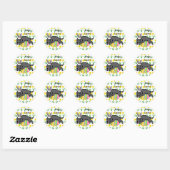 Paasei Zwart Labrador Cartoon Ronde Sticker (Vel)