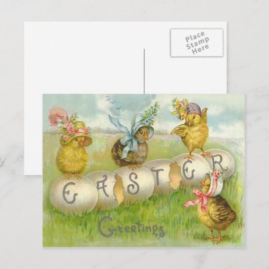 Paaseibakje Feestdagenkaart (Voorkant / Achterkant)