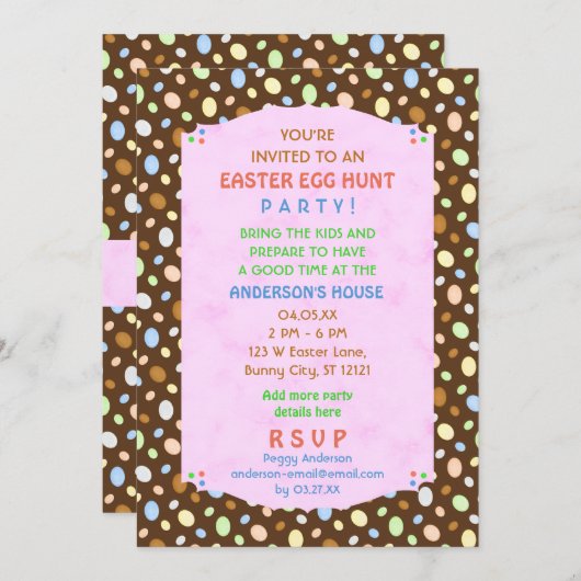 Paaseiboer Elegant Retro Banner Kaart (Voorkant / Achterkant)