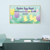 Paaseiboer voor kippeneieren spandoek (Beurs)