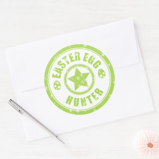 Paaseiboerstunt Ronde Sticker (Envelop)