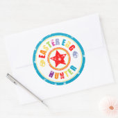 Paaseiboerstunt Ronde Sticker (Envelop)