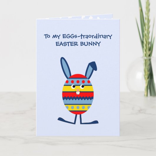 Paaseibundel aangepaste tekst grappig blauw feestdagen kaart (Voorkant)