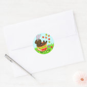 Paaseichocolade labrador Puppy Cartoon Ronde Sticker (Envelop)