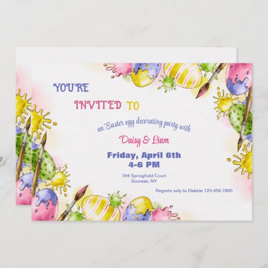 Paaseideurende partij kaart (Voorkant / Achterkant)