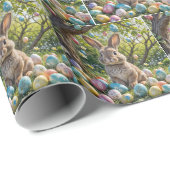 Paaseierboom met konijn cadeaupapier (Rol Hoek)