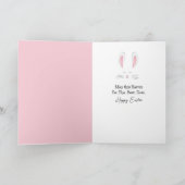 Paaseierboom met konijn feestdagen kaart (Binnen)