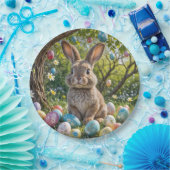 Paaseierboom met konijn papieren bordje (Feest)