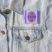 Paaseieren 2011 vierkante button 5,1 cm (In situ)