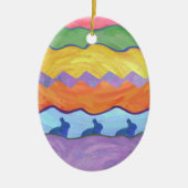 Paaseieren 2 keramisch ornament (Voorkant)