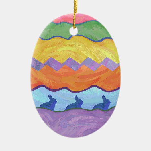Paaseieren 2 keramisch ornament (Voorkant)