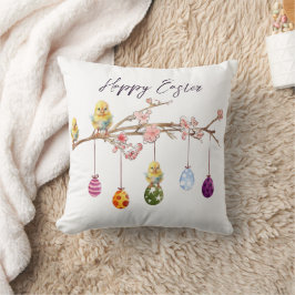 Paaseieren Baby Chicks Happy Easter Kussen