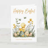 Paaseieren Baby Eend Vakantie Kaart (Voorkant)