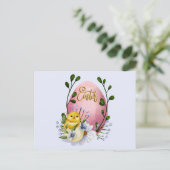 Paaseieren, Baby- en lentbloemen Briefkaart (Staand voorkant)