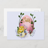 Paaseieren, Baby- en lentbloemen Briefkaart (Voorkant / Achterkant)