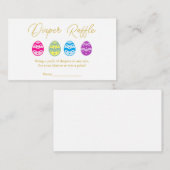 Paaseieren Baby shower Diaper Raffle Informatiekaartje (Voorkant / Achterkant)