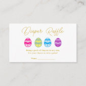 Paaseieren Baby shower Diaper Raffle Informatiekaartje (Voorkant)