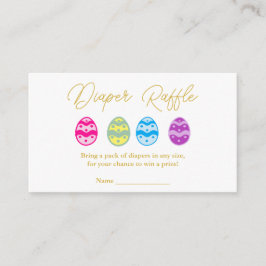 Paaseieren Baby shower Diaper Raffle Informatiekaartje