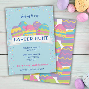 Paaseieren - BEDRAG - INVITATIE Aankondiging