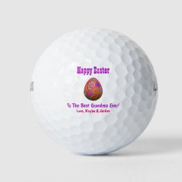 Paaseieren Best Grandma Ever Cute Pink Paars Golfballen