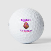 Paaseieren Beste mam ooit roze Paars Golfballen (Voorkant)
