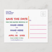 Paaseieren bewaren de datum-briefkaart aankondigingskaart (Achterkant)