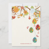 Paaseieren bij paasmakerij kaart (Achterkant)