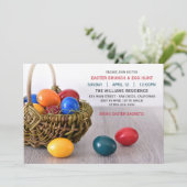 Paaseieren bij paasmakerij kaart (Staand voorkant)
