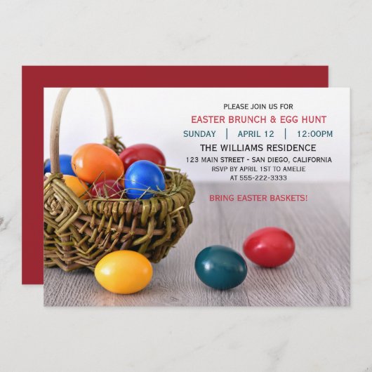 Paaseieren bij paasmakerij kaart (Voorkant / Achterkant)