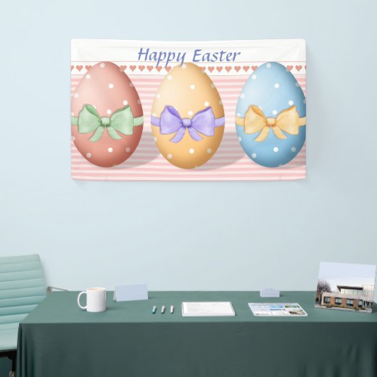 Paaseieren binnenshuis decorteren spandoek (Beurs)